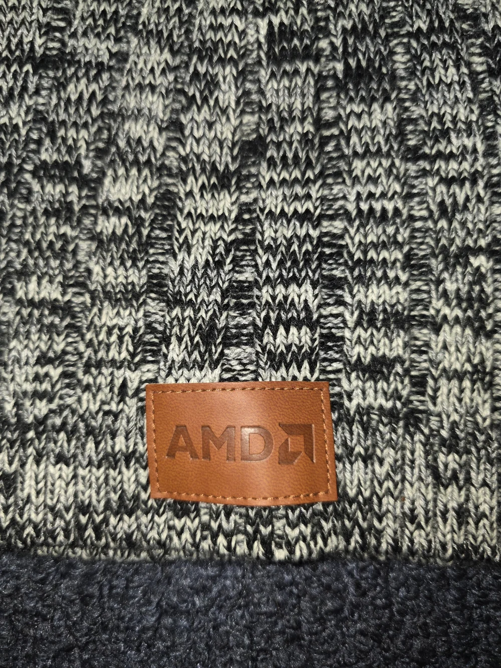 AMD Beanie Hat Black & Gray Small Unisex Small Computer Apparel